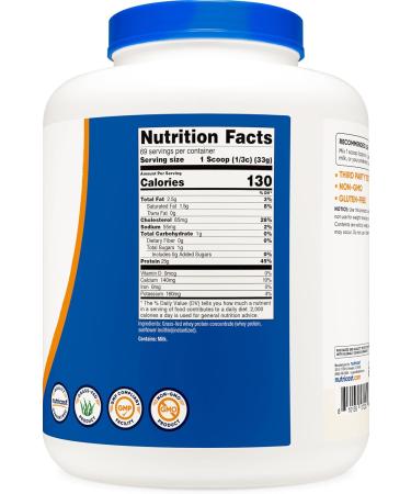 Nutricost Grass-Fed Whey Protein Concentrate (Unflavored) 5LBS - Undenatured Non-GMO Gluten Free Unflavored 5 Pound (Pack of 1) - Buy Online on GoSupps.com