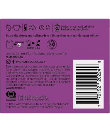 Four O'Clock Pomegranate Echinacea Herbal Tea Organic Fairtrade Non-Gmo Kosher Gluten-Free 6 Packs (96 teabags) - Buy Online on GoSupps.com