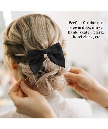 Hair Clips with Bow 2 Hair Accessories for Women Pure Colour Hair Bow Soft Satin Hair Bows for Girls Fashions Girls Hair Accessories Spring Clip Hair Jewellery Black Bow Beige Hair Bow for Women Girls - Buy Online on GoSupps.com