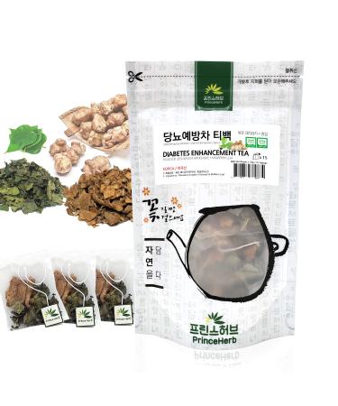 Medicinal Korean Herb Tea 100% Natural Diabetes Enhancement Tea - Roasted Jerusalem Artichokes Mulberry Leaf - 60g / 15 Teabags