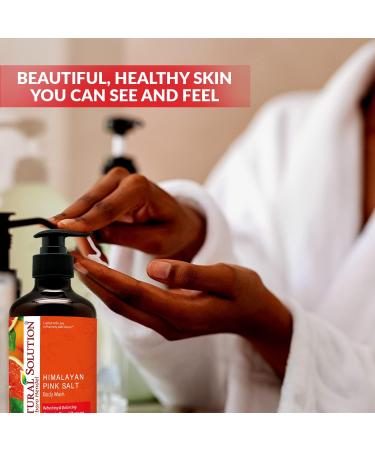 Natural Solution Body Wash, Revitalizes & Refreshing Your Skin, Formulated with Organic Blood Orange Extracts with Himalayan Pink Salt, 17 fl oz/Each Pack of 4 - Buy Online on GoSupps.com