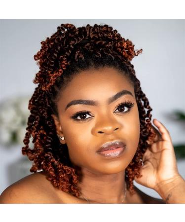 Tiana 10 Inch Passion Twist Hair - 7 Packs Orange Pre-Twisted Crochet Braids for Black Women | Synthetic Extensions (T350) - Buy Online on GoSupps.com