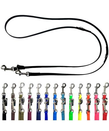 Biothane dog linen small dogs / large dogs adjustable 2m / 2.40m / 2.80m / 3.50m / 5m silver hook 9mm / 13m m / 16mm (2.80m x 9mm black) 2.80m x 9mm black