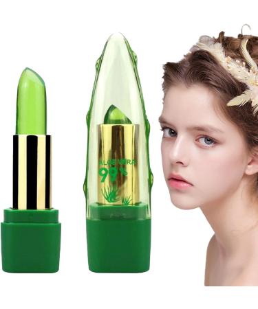 Aloe Magic Lipstick Temperature Color Changing Lipstick Long Lasting Lip Balm Nutritious Soothing Lip Balm Green Magic PH Color Changing Jelly Lipstick - Buy Online on GoSupps.com