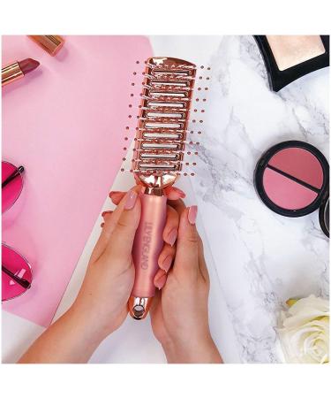 Rose Gold Vent Hair Brush for Women - Detangling & Blow Drying Hairbrush with Gel Handle - Buy Online on GoSupps.com