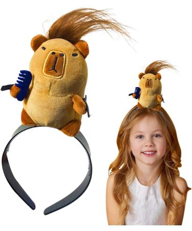Uozonit Stuffed Animal Hair Clips | Women Girls Hair Clip Stuffed Capybara Shape | Teen Girls Fashion Headwear with Vivid Expression for Makeup Traveling Beach Parties Brown - Buy Online on GoSupps.com