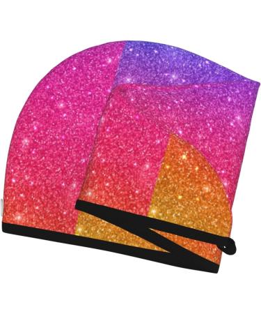 Hair Towel Wrap - Quick Drying Hair Turban with Button | Holiday Shiny Edition - Buy Online on GoSupps.com