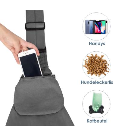 Slowton Adjustable Dog Carrier Bag - Gray XS for Pets 0.9-2kg | Padded Shoulder Strap Perfect for Walks & Outdoor Excursions - Buy Online on GoSupps.com
