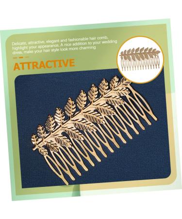 Healeved Bridal Hair Comb Wedding Hair Comb Bride Hair Combs for Women Decorative Tiaras for Women Gold Hair Comb Bridal Insert Comb Wedding Hair Accessories Gold Headpiece Veil Comb Alloy - Buy Online on GoSupps.com