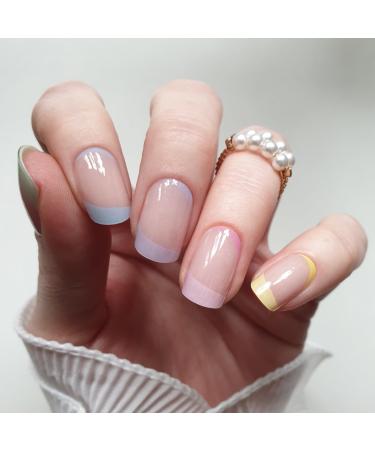 Zaubern gel4Home- UV wraps UV nail foils gel nail wraps semi cured gel nails (Pastel French) - Buy Online on GoSupps.com