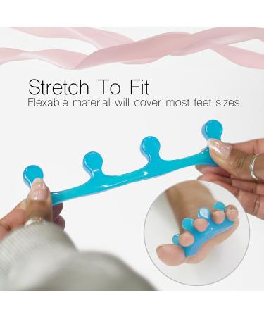 Silicone Toe Separators for Nail Varnish (2 Pairs Blue) - Perfect for Pedicures & Pain Relief | unel - Buy Online on GoSupps.com