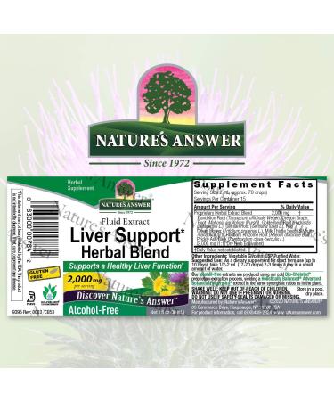 Nature's Answer Liver Support - Alcohol-Free, 2000mg - 1 fl oz (30 ml) Botanical Extract - Buy Online on GoSupps.com