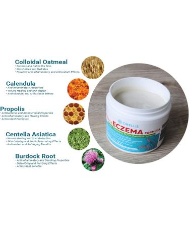 Orellis Organic Eczema Cream with Colloidal Oatmeal, Calendula & Propolis - Natural Relief for Face & Body - 4 oz - Buy Online on GoSupps.com
