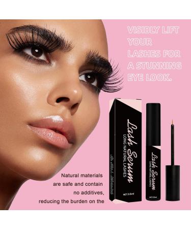 Natural Eyelash Serum | Vegan Lash Booster for Longer Fuller & Thicker Lashes | Gentle Eye Serum for Healthy Lash Growth Perfect Beauty Gift Black - Buy Online on GoSupps.com