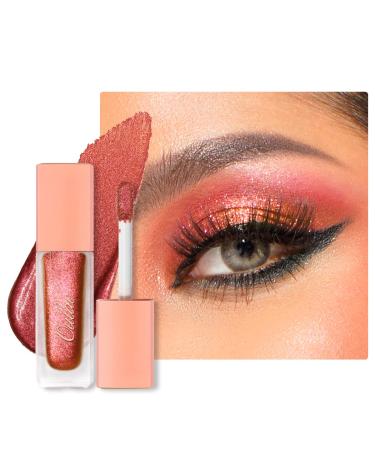 Oulac Red Liquid Glitter Eyeshadow Duo-Chrome Red Eyeshadow| Red Liquid Eyeliner Shimmer Eye Makeup| Non-creasing Lightweight Moisturizing Formula Easy to Remove. Vegan & Cruelty-Free (18) (18) Red Star (Duo Chrome)