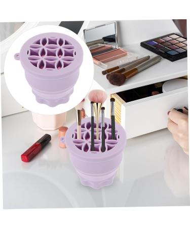 BUGUUYO Tool Make Brush Cleaning Bowl Brush Cleaning Cup Washer Eyeshadow Brush Cleaner Bowl Silicone Brush Scrubber Cosmetic Makeup Brush Silica Gel Purple 9.2X9.2X8.6CM Purple - Buy Online on GoSupps.com