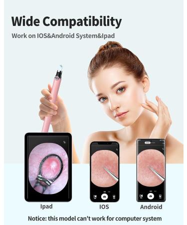 Blackhead Remover Tool Kit with Camera | Stainless Steel Pimple Popper Extractor for Blemish, Whitehead, Comedone, Zit, Acne | Pink - Buy Online on GoSupps.com