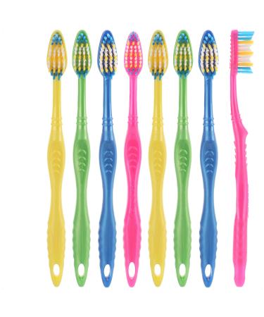 Com -Four 8x toothbrush medium - manual toothbrush with medium -hard bristles - dental burden for adults - gently to the melting of tooth and gum (deep clean) - Buy Online on GoSupps.com