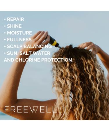 Freewell Power Gloss Hair + Scalp Restorative Treatment - Deep Condition, Hydrating, Protects from Chlorine, Salt Water & Sun - 4 Fl Oz - Buy Online on GoSupps.com