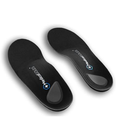 Medical Soles Pro Series Platinum RX Plus Insoles for Plantar Fasciitis Relief - Arch Support Orthotic Inserts for Work Boots - Black & Blue, Size M10/W12 - Buy Online on GoSupps.com