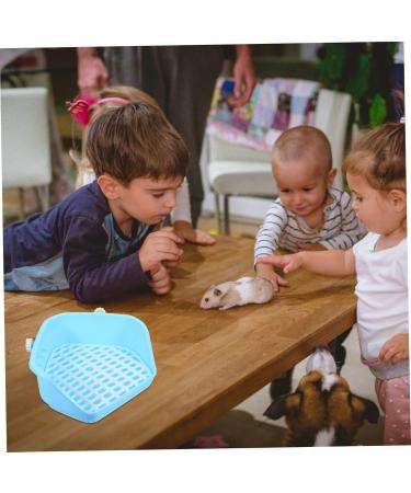 BESPORTBLE Box Rabbit Toilet Trainer Potty Bunny Poop Scooper Small Animal Toilet Hamster Potty Pet Plastic 33X29.5X14CM Blue - Buy Online on GoSupps.com