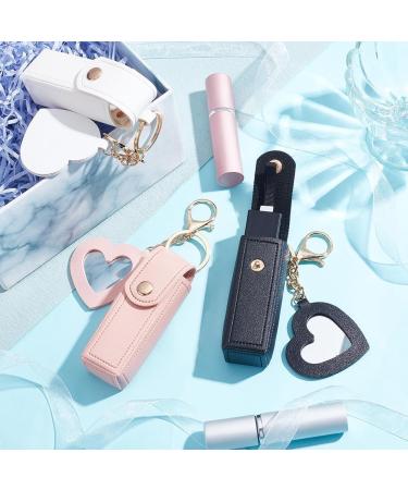 Buy WADORN Portable Lipstick Organizer Keychain with Heart Mirror 3 Colors Mini Travel Lipstick Holder for Women & Ladies Perfect for Lip Balm & Cosmetics - Buy Online on GoSupps.com