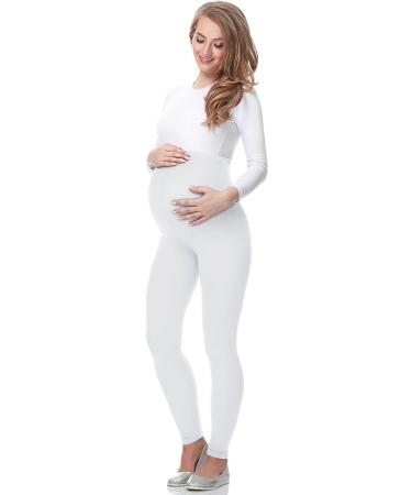 Be Mammy Maternity Long Leggings 02 - White - 4XL | Women's Pregnancy Pants - Buy Online on GoSupps.com