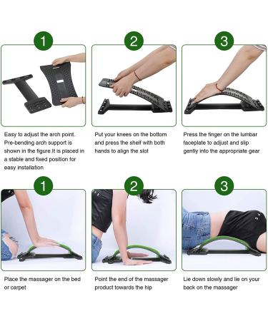 Sunxzz Back Stretcher for Sciatica & Lower Back Pain Relief - 4 Adjustable Settings (Green) - Buy Online on GoSupps.com