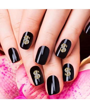 RUNRAYAY 40Pcs 3D Dollar Sign Nail Art Charms with Rhinestones Gold Nail Studs Diamonds for Nail Art Accessories Retro Nail Jewelry Decoration for DIY Crafts Nail Decor - Buy Online on GoSupps.com