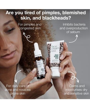 Slow-Aging Face Kit with Tea Tree Oil - Face Wash Face Cream and Serum Set for Wrinkle Reduction Fine Line Smoothing and Deep Hydration - Anti-Aging Skincare Solution for Women and Men - Buy Online on GoSupps.com