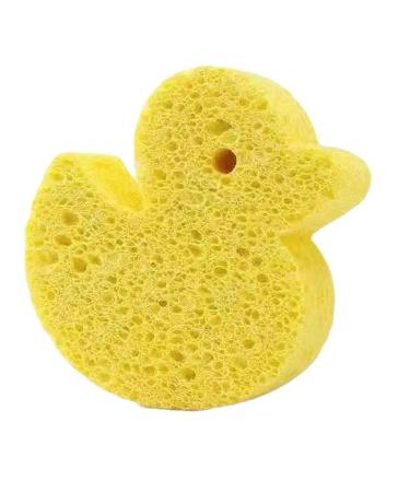 Baby Sponge for Bathing | Soft Body Wash Scrubber Shower Sponge Dead Skin Remover Cute Shower Brush Bath Supplies for Toddler Kids Baby Yellow