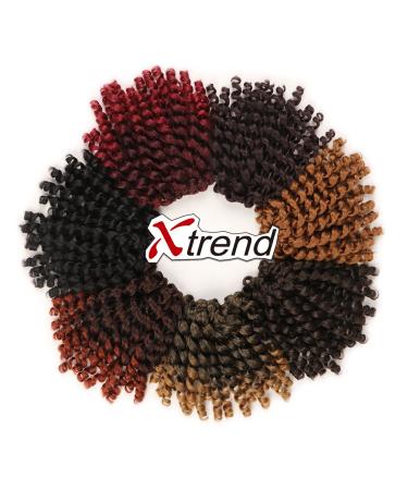Xtrend Hair 8 Inch Wand Curl Twist Braids Crochet Curly Hair Extension 1B 5 Packs/Lot - Buy Online on GoSupps.com