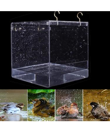 Tfwadmx Bird Bathtub for Cage - No-Leakage Design with Hooks for Small Birds - Buy Online on GoSupps.com