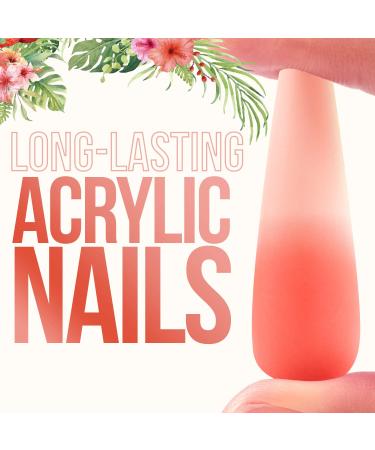 24Pcs Makartt Extra Long Press on Nail Kit Birds Of Paradise Orange | Gradient Color Acrylic Tips False Nails DIY Salon Set - Buy Online on GoSupps.com