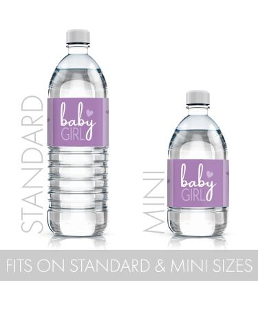 Sweet Baby Girl Themed Purple It's a Girl Baby Shower Water Bottle Labels - 24 Count - Buy Online on GoSupps.com