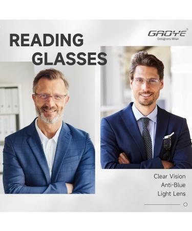 Gaoye 5 Pack Reading Glasses for Men - Blue Light Blocking & UV Protection Rimless Design Diamond Cut Edges (1.50 Magnification) - International Shipping Available - Buy Online on GoSupps.com