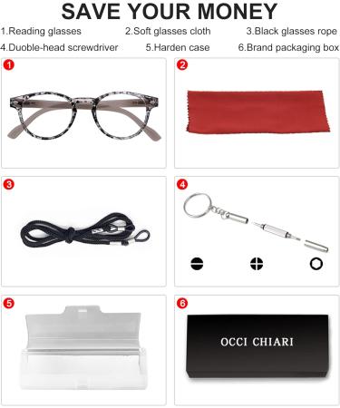 Shop OCCI CHIARI Stylish Round Reading Glasses for Women - Tortoise 3.0 Available in Multiple Strengths (1.0 to 6.0) - International Shipping - Buy Online on GoSupps.com
