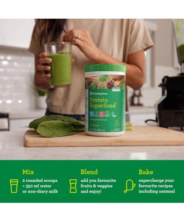 Amazing Grass Organic Vegan Rich Chocolate Protein Superfood Powder - 10 Servings (360g) - Buy Online on GoSupps.com