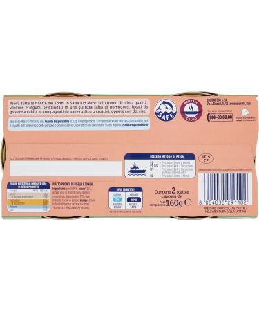Rio Mare Nostromo Pack of 6 Tuna and Pea Test Sachets 150g + 1 Felce Azzurra Talcum Powder Sachet 100g - Buy Online on GoSupps.com