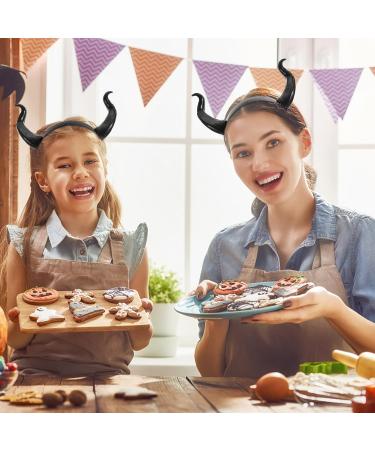 Lurrose Black Devil Horn Headband Demon Horns Headband Black Horn Headpiece Black Horns Accessory Halloween Costume for Party Halloween Cosplay - Buy Online on GoSupps.com