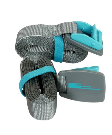 Earth River SUP Tie Down Straps for Paddle Boards Kayaks Surfboards and Canoes (Two Pack) Teal