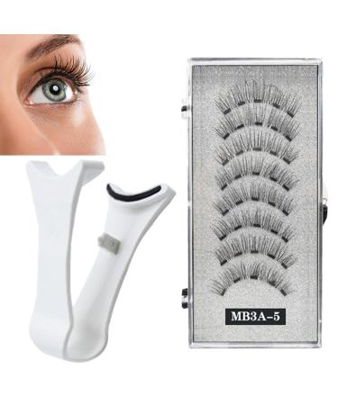 Magnetic Eyelashes | Glue-Frree Magnetic Lashes | Waterproof 3D False Lashes | 2 Pair Reusable Magnetic Eyelashes | Easy Wear & Removal Natural Lashes | Eye Lashes for Womens and All Day Comfort