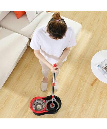 360 Degree Spin Mop Floor Cleaning System Stainless Steel Dry Basket for Home Office and Kitchen to Pursue Happiness Wisdom - Buy Online on GoSupps.com