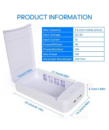 Lenlang Nail Tool Sterilizer with Blue Light - Portable USB Sterilization Box for Manicure Supplies - Buy Online on GoSupps.com