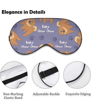 Chow Chow Sleep Mask - Adjustable Eye Cover for Sleeping and Travel - Light Blocking Blindfold for Men and Women - Buy Online on GoSupps.com
