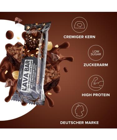 IronMaxx Lava Bar Barres prot in es saveur Fudge Brownie 18 barres de 40 g - Buy Online on GoSupps.com