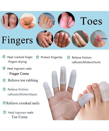 NWSOJ Big Toe Protectors - 12 Pcs White Silicone Covers for Women and Soft Gel Caps for Men - Pain Relief from Corns, Blisters, Ingrown Toenails - Buy Online on GoSupps.com