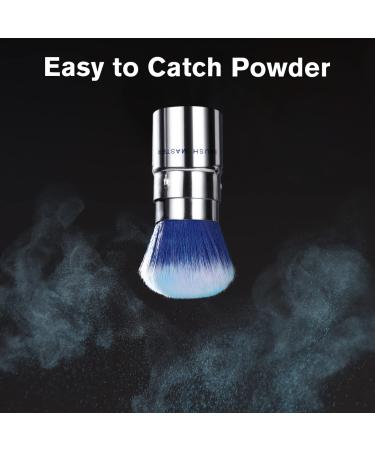 Brush Master Retractable Kabuki Makeup Brush - Portable Travel Powder Brush in Blue - Buy Online on GoSupps.com
