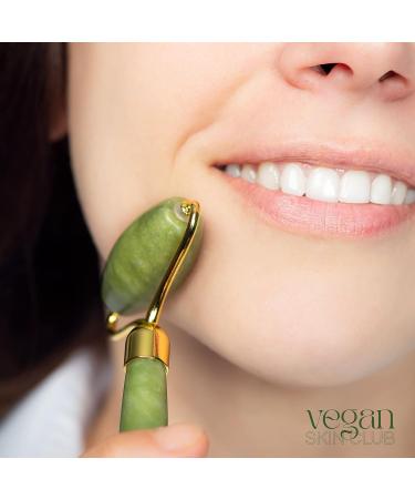 Vegan Skin Club Facial Scooter Jade Roller | Anti-Aging Face Massage Roller | Natural Skin & Eye Care Tool - Buy Online on GoSupps.com