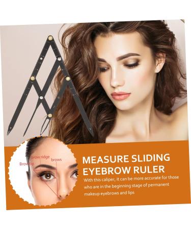 Mobestech 7 Pcs Second Generation Brow Shaping Kit Metal Eyebrow Ruler Eyebrow Positioning Tool 25x5x0.6cmx7pcs Blackx7pcs - Buy Online on GoSupps.com